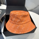 Fendi Classic FF Jacquard Fisherman's Hat Unisex Casual Versatile Sunshade Hat