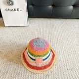 Loewe Retro Art Rainbow Weaving Foldable Fisherman's Hat