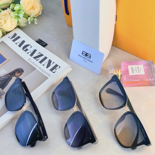Balenciaga New Fashion Retro Sunscreen Square Frame Sunglasses