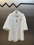 Ami Paris Classic Love Embroidered Casual Versatile Short Sleeve Shirt