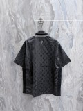 Louis Vuitton 26SS Fashion Full Logo Versatile Mulberry Silk Short Sleeved Shirt Set