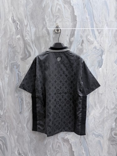 Louis Vuitton 26SS Fashion Full Logo Versatile Mulberry Silk Short Sleeved Shirt Set