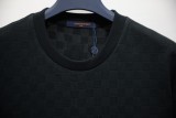Louis Vuitton Couple Fashion Heavy Industry Embroidery Knitted Casual Short Sleeves