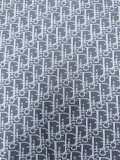 Dior New Women's Full Logo Jacquard Short Sleeve Knitted Shirt