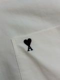 Ami Paris Classic Love Embroidered Casual Versatile Short Sleeve Shirt
