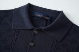 Louis Vuitton Fashion Logo Jacquard Casual Knitted Short Sleeved Polo Shirt