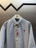 Ami Paris Classic Love Embroidered Casual Versatile Short Sleeve Shirt