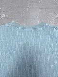 Dior New Women's Full Logo Jacquard Short Sleeve Knitted Shirt
