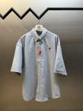 Ami Paris Classic Love Embroidered Casual Versatile Short Sleeve Shirt