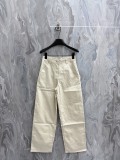 Chanel New Women's Spring/Summer Casual Versatile Khaki Denim Pants
