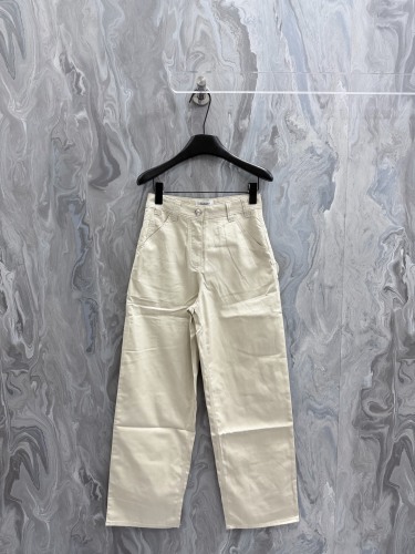 Chanel New Women's Spring/Summer Casual Versatile Khaki Denim Pants