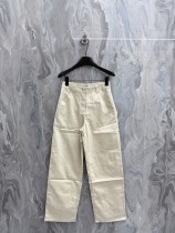 Chanel New Women's Spring/Summer Casual Versatile Khaki Denim Pants Chanel New Women's Spring/Summer Casual Versatile Khaki Denim Pants
