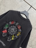 Chrome Hearts Fashion Heavy Embroidered Short Sleeve Couple Casual Round Neck T-shirt