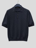 Louis Vuitton Fashion Logo Jacquard Casual Knitted Short Sleeved Polo Shirt