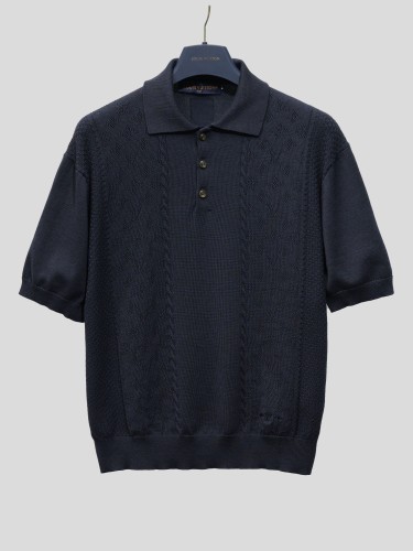 Louis Vuitton Fashion Logo Jacquard Casual Knitted Short Sleeved Polo Shirt