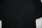 Louis Vuitton Couple Fashion Heavy Industry Embroidery Knitted Casual Short Sleeves