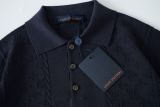 Louis Vuitton Fashion Logo Jacquard Casual Knitted Short Sleeved Polo Shirt