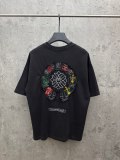Chrome Hearts Fashion Heavy Embroidered Short Sleeve Couple Casual Round Neck T-shirt