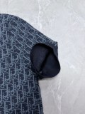 Dior New Women's Full Logo Jacquard Short Sleeve Knitted Shirt