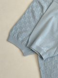 Louis Vuitton 26SS Fashion Dark Pattern Checkerboard Jacquard Knitted Short Sleeve PoLo