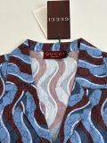Gucci Fashion Blue Wave GG Old Flower Full Print Short Sleeve Shirt Set