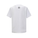 Loewe Fashion Dice Logo Printed Round Neck T-shirt Couple Casual Embroidered Short Sleeve