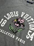 Louis Vuitton 26SS Fashion Iris Logo Printed Round Neck T-shirt Couple Casual Oversize Short Sleeve