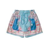 Versace Fashion Versatile Printed Beach Pants Couple Drawstring Zipper Pocket Shorts