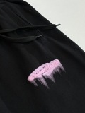 Balenciaga Fashion Pink Gradient Logo Printed Sports Pants Couple Versatile Casual Wide Leg Pants