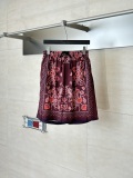 Gucci Fashion Red Poppy Flower Cuban Collar Full Print Short Sleeve Shirt Set