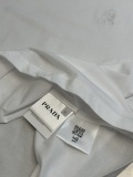 Prada Classic Embroidered School Emblem Logo Round Neck T-shirt Couple Casual Oversize Short Sleeve