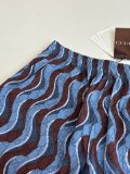Gucci Fashion Blue Wave GG Old Flower Full Print Short Sleeve Shirt Set