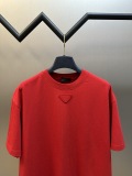 Prada Classic Simple Round Neck T-shirt Couple Casual Oversize Short Sleeve