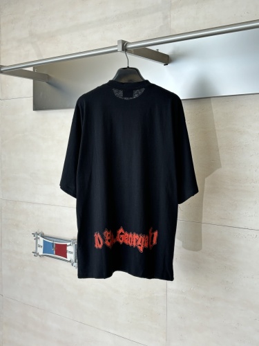 Balenciaga 26SS Fashion Stage Curtain Printed Short Sleeve Couple Loose Casual T-shirt
