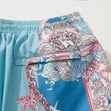 Versace Fashion Versatile Printed Beach Pants Couple Drawstring Zipper Pocket Shorts