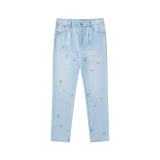 Louis Vuitton Fashion Embroidered Logo Casual Jeans