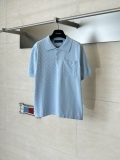 Louis Vuitton 26SS Fashion Dark Pattern Checkerboard Jacquard Knitted Short Sleeve PoLo