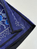 Gucci Fashion Blues Paisley Cashew Flower Full Print Short Sleeve Shirt Set