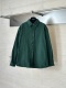 Dior Fashion Versatile Full Ink Green Dark Pattern Vintage Long Sleeve Denim Shirt