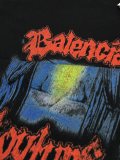 Balenciaga 26SS Fashion Stage Curtain Printed Short Sleeve Couple Loose Casual T-shirt