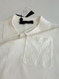 Louis Vuitton 26SS Fashion Dark Pattern Checkerboard Jacquard Knitted Short Sleeve PoLo