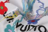 Louis Vuitton Fashion 3D Embroidered Round Neck T-shirt Couple Casual Loose Short Sleeve