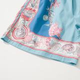 Versace Fashion Versatile Printed Beach Pants Couple Drawstring Zipper Pocket Shorts