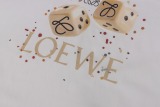 Loewe Fashion Dice Logo Printed Round Neck T-shirt Couple Casual Embroidered Short Sleeve