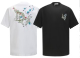 Dior Fashion Embroidered Flower Logo Round Neck T-shirt Couple Casual Loose Short Sleeve