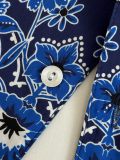 Gucci Fashion Blues Paisley Cashew Flower Full Print Short Sleeve Shirt Set
