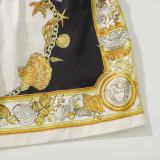 Versace Fashion Versatile Printed Beach Pants Couple Drawstring Zipper Pocket Shorts