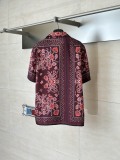 Gucci Fashion Red Poppy Flower Cuban Collar Full Print Short Sleeve Shirt Set