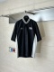 Balenciaga x NBA Fashion Embroidered Logo Splicing Color Contrasting Short Sleeve Baseball Collar Shirt