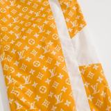 Louis Vuitton Fashion Full Logo Color blocked Stand up Collar Zipper Coat Set
